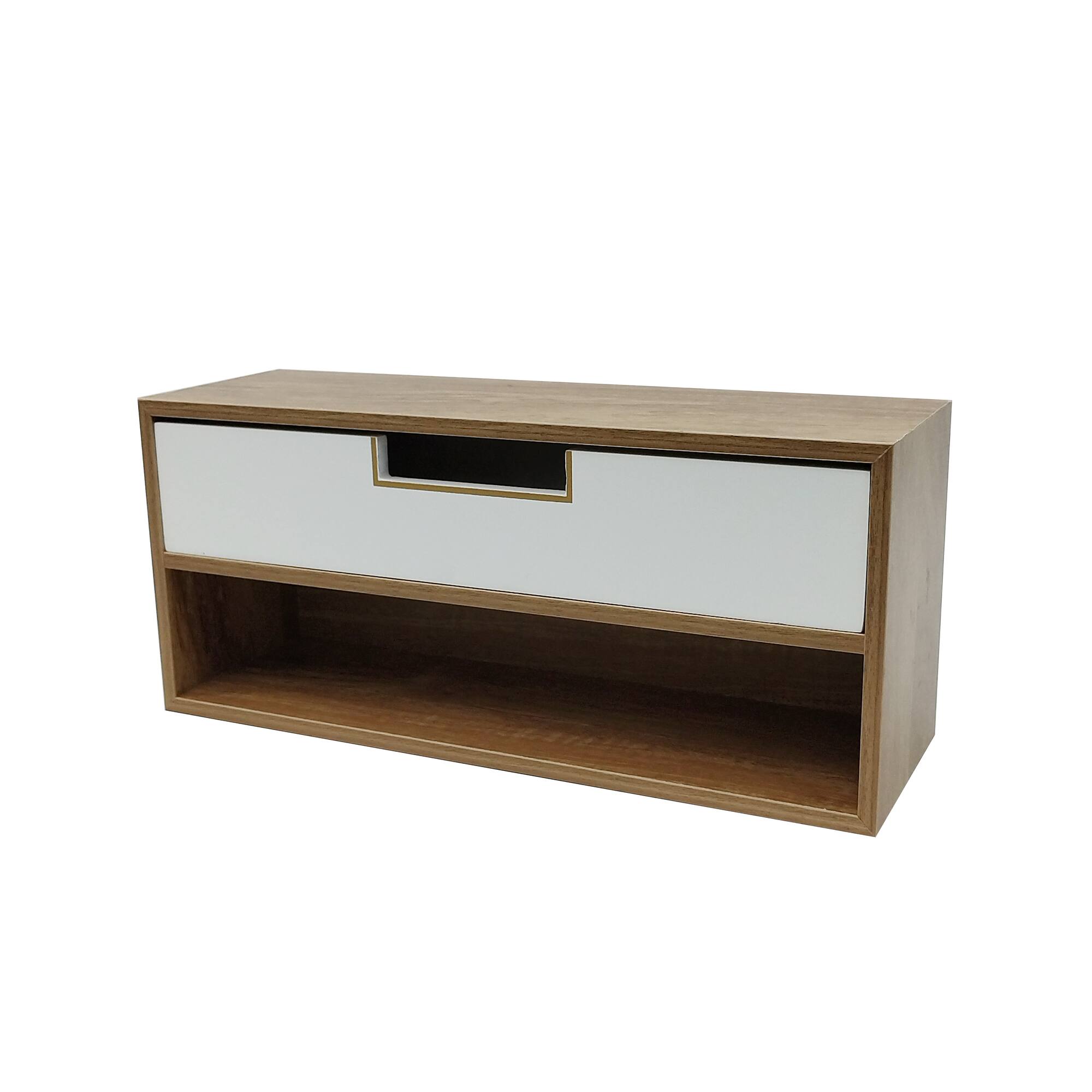 15.75" White & Woodgrain Desk Drawer Cubby by Ashland®